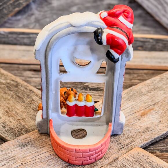 1980’s “Puppy Surprise Candle Holder”-Ceramic Christmas Decor w/ Box - Picture 3 of 8